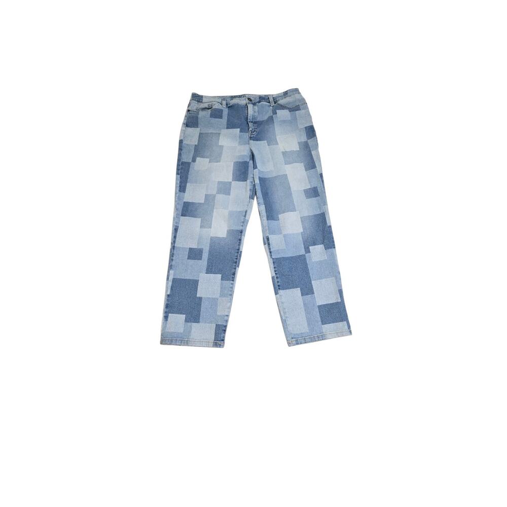 Style & Co Straight Ankle Leg Geometric Light wash Jeans - Picture 3 of 8